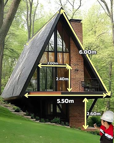 Dizayn, layihə: H&H DOORS A-Frame tipli modul ev/proyekt - Memarlıq: A-formalı — 9
