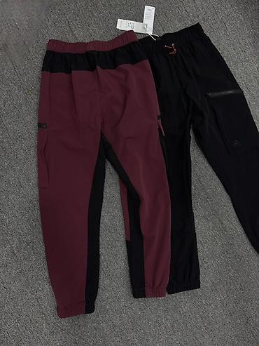 бордовый: Мужские брюки, M, L, XL, Adidas, Новый, цвет - Красный, Самовывоз — 2