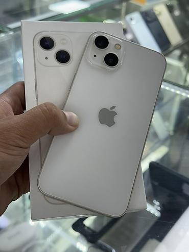 IPhone 13, Б/у, 128 ГБ, Старлайт, Кабель, Коробка, 83 %