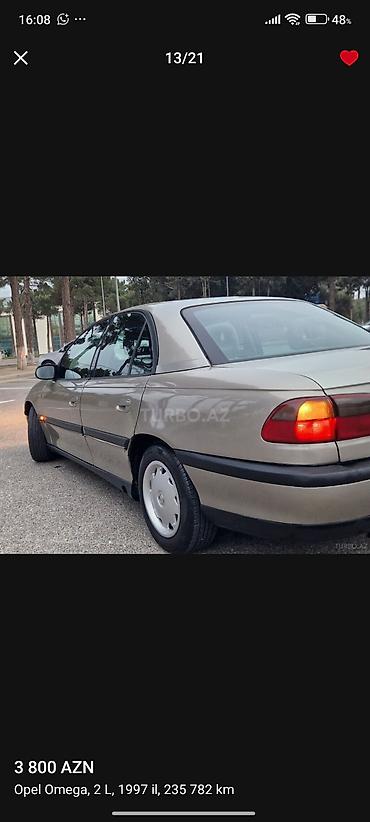 Opel: Opel Omega: 2 l | 1996 il 4190000 km Sedan -da lalafo.az — 14 Opel: Opel Omega: 2 l | 1996 il 4190000 km Sedan — 14