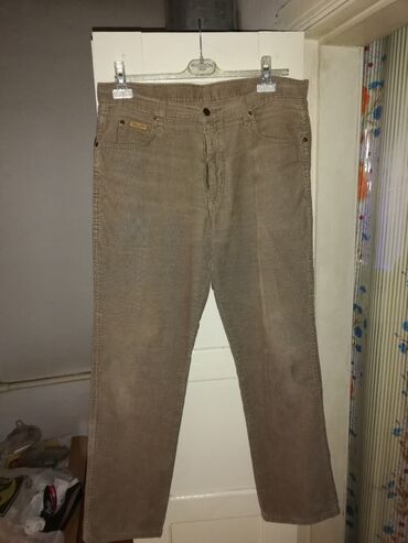 темно синие штаны мужские: Брюки L (EU 40), XL (EU 42), цвет - Коричневый