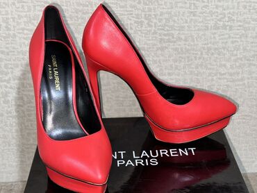 красное вечернее платье в пол: Туфли, 36, Yves Saint Laurent, Новый, цвет - Красный, Самовывоз, Платная доставка