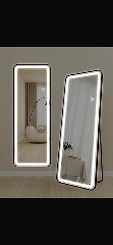 Күзгүлөр: Напольное/настенное зеркало с LED‑подсветкой - Полноразмерное — 1