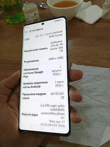 Уюлдук телефондор жана аксессуарлар: Honor 70, Колдонулган, 256 ГБ, түсү - Жашыл, 2 SIM — 5