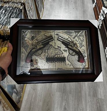 airsoft silah satis: Dekorativ divar kompozisiyası – antik üslubda maket tapança və — 2