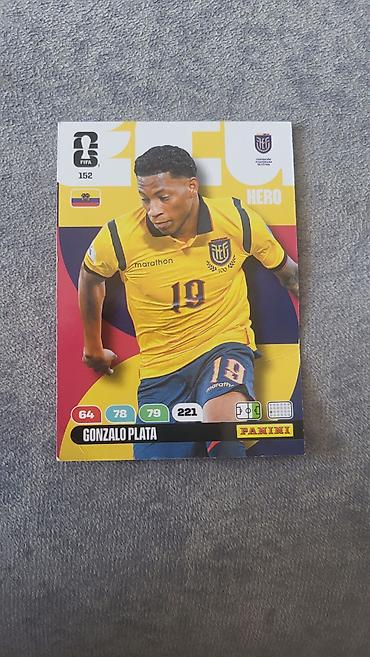 İncəsənət və kolleksiyalar: Panini futbol kolleksiya kartı – Gonzalo Plata “HERO” - Rəsmi Panini — 1