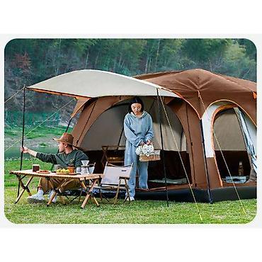 Палатки: Палатка большая двухкомнатная с тентом для кемпинга и туризма BiCamp — 7