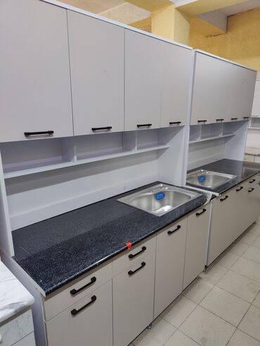 Кухонные гарнитуры: Кухонный гарнитур, Новый, цвет - Белый, ДСП, Бесплатная доставка — 14