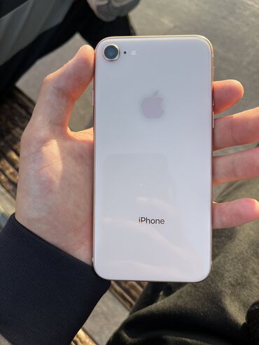 Apple iPhone: IPhone 8, Колдонулган, 256 ГБ, Алтын, Коргоочу айнек, 100 %