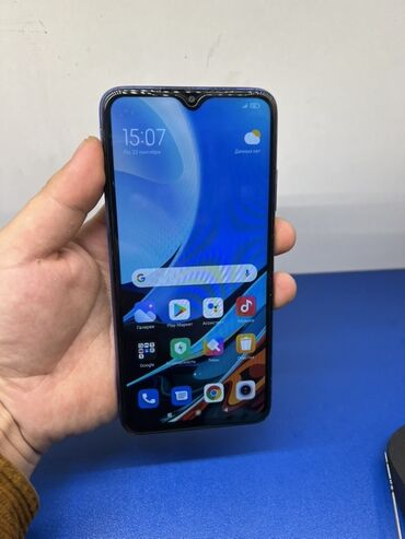 редмий 9: Redmi, Redmi 9T, Б/у, 64 ГБ, цвет - Голубой, 2 SIM