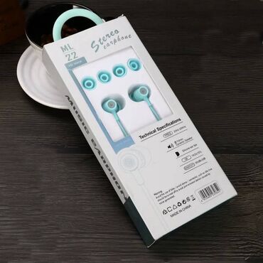 Другие аксессуары для компьютеров и ноутбуков: Earphone ML 22 - Jack 3.5, наушники + микрофон - длина шнура 1 — 7