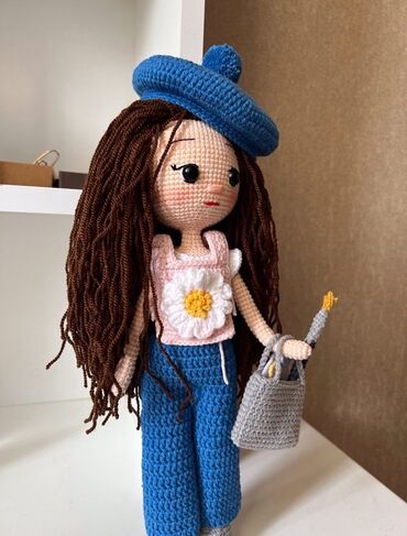 Nissan: Amigurumi əl işi kukla - Material: yüksək keyfiyyətli ipliklə toxunmuş