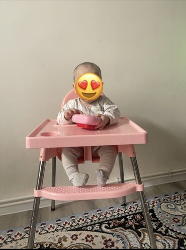 стульчик для кормления peg perego: Стульчик для кормления, Б/у, Другой бренд, Пластик, Другой вид, цвет - Розовый, Самовывоз