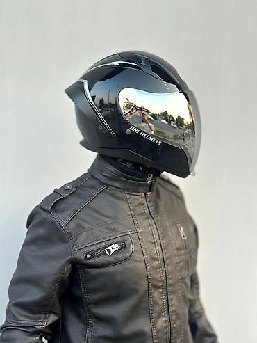 купить шлем agv: Мотошлем с зеркальным визором Максимально Большой Обзор - Тип — 1