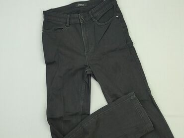 spódnice jeansowe z przetarciami czarne: Jeansy, Marks & Spencer, S, stan - Dobry