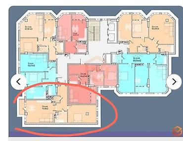Продажа квартир: 2 комнаты, 74 м², Кок-Жар ж/м Элитка, 5 этаж, ПСО (под самоотделку) — 2
