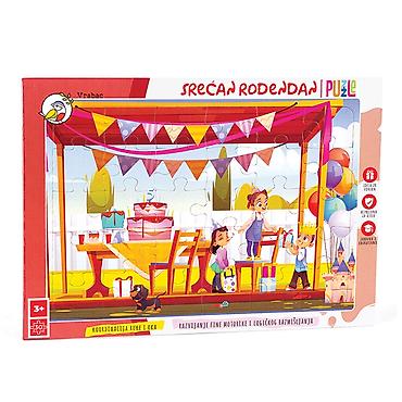 igrice za decu: Vrabac slagalica „Srećan rođendan“ – dečije puzzle sa 30 komada — 1