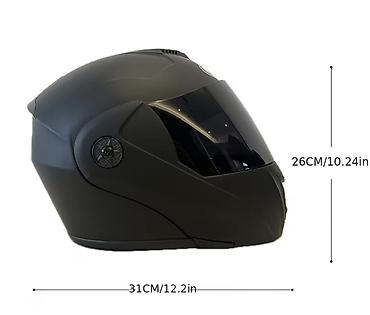 moto r15: Motosiklet dəbilqəsi, 2-ci şəkildəki açılıb-bağlanan mat Qara model — 2