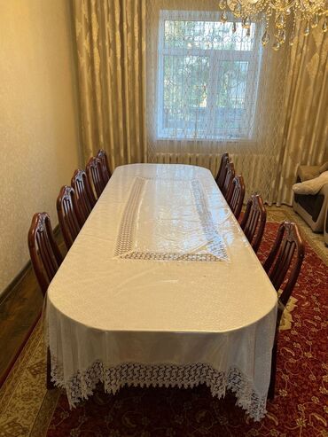 химчистка бишкек цена: Продаю комплект стола со стульями 
Материал дерево 

Цена 42 000 сом