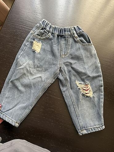Cinslər və şalvarlar: Uşaq cins şalvarı - Model: yırtıq detallı, “distressed” dizayn - — 1