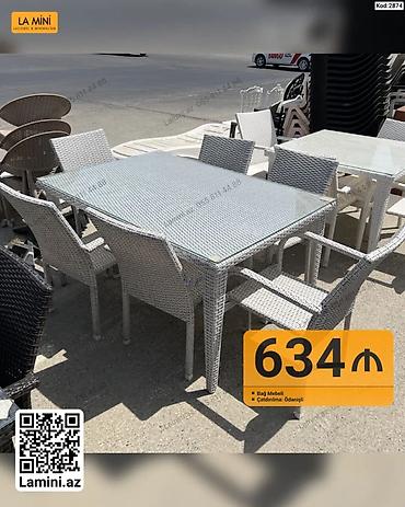 bağ stol stulları: Bağ üçün nahar dəsti – La Mini Məhsul: Rattan üslubunda bağ mebeli — 1