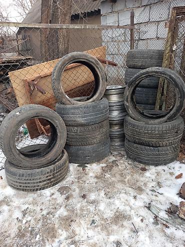 Шины: Комплект б/у автомобильных шин разных типоразмеров и моделей — 1