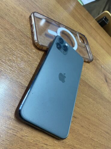 макбук 15 про цена: IPhone 11 Pro Max, Колдонулган, 256 ГБ, Matte Midnight Green, Каптама, 82 %