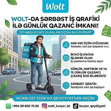ural matskleti: Moto-kuryer tələb olunur, Gündəlik ödəniş, Təcrübəsiz — 1