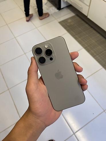 ıphone barter: IPhone 15 Pro, 128 GB, Natural Titanium, Simsiz şarj — 1