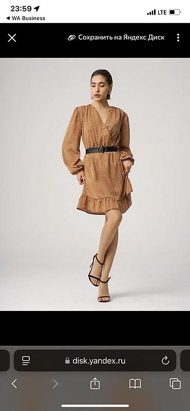 Личные вещи: Повседневное платье, Made in KG, Короткая модель, На запах, M, L, XL — 6