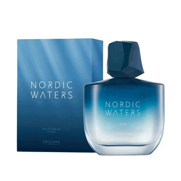 qadın üçün yay tunikləri: Oriflame Nordic Waters kişilər üçün nəzərdə tutulmuş ətir suyu. Şüşə