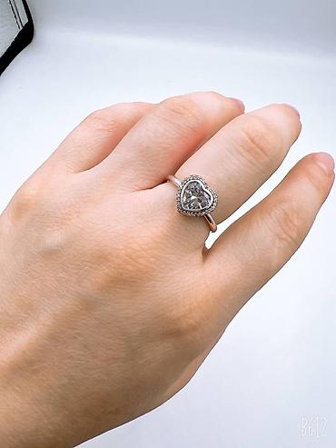 Серебряные кольца: Кольцо, Коктейльное, Проба 925, Женские, Фианит, Новый — 25