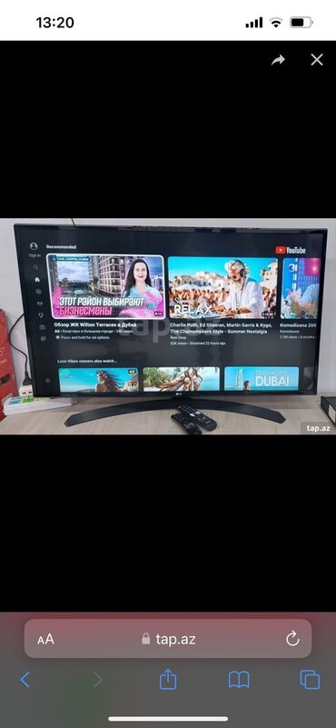 Televizorlar: LG 109 Ekran Smart Vifi YouTube Netfix Miska pulut Daxili Krosnu Atv