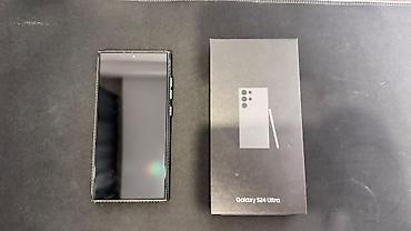 samsung: Samsung Galaxy S24 Ultra, Б/у, 256 ГБ, цвет - Черный, 2 SIM — 1