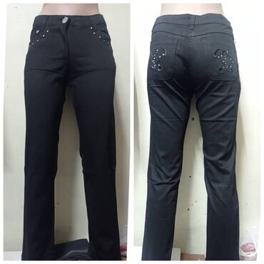 джинсы черная: Скинни, Китай, Средняя талия