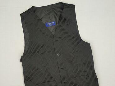 Elegancka męska kamizelka w kolorze czarnym z delikatnym wzorem w