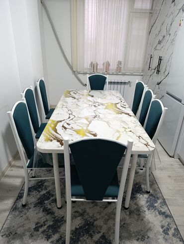 кухонный стол и стулья купить недорого: Ашкана үстөлү жана отургуч, түсү - Ак