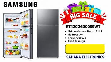 Yeni 2 qapılı Samsung Soyuducu Satılır, rəng - Gümüşü, Təkərli