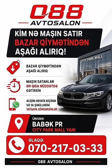 park maşın: 088 Avtosalon – avtomobil alışı xidməti - Hər növ maşınların qəbulu — 1