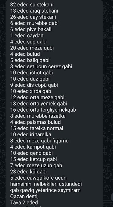 оборудование для кафе бу: Opşi restoran kafe qablari hamsi birlikde .Qiymet 700 azn. Unvan at lalafo.az — 3 оборудование для кафе бу: Opşi restoran kafe qablari hamsi birlikde .Qiymet 700 azn. Unvan — 3