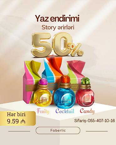 qadin bot: Faberlic “Story” ətirləri – Yaz endirimi - 50% endirim - Növlər — 1