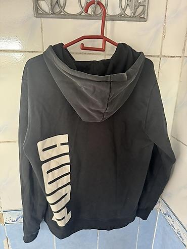 pull and: Толстовка PUMA с капюшоном и молнией спереди. - Цвет: черный с крупным — 2