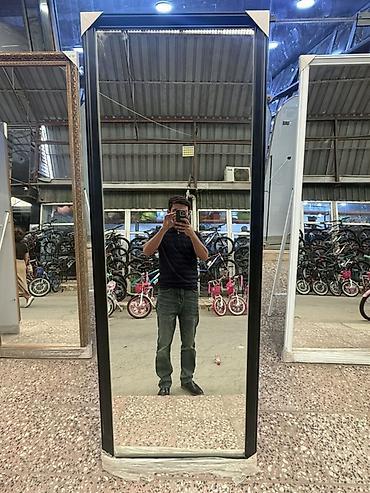 hamam ucun guzgu: Güzgü Döşəmə üstü, Düzbucaqlı, Çərçivə ilə — 2