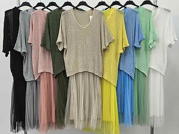 Haljine: 🔥Plisirana midi haljina od tila – ženska - Elegantna plisirana suknja — 12