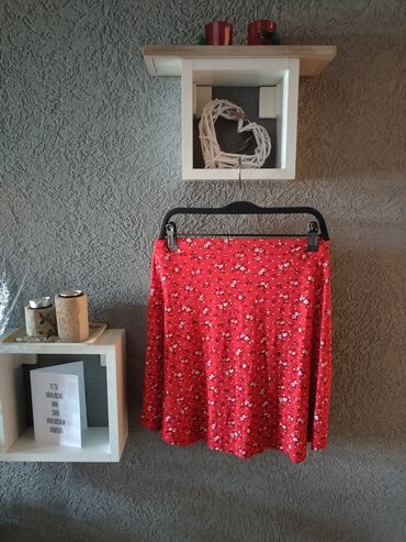 suknja sa slicem napred: S (EU 36), Mini, bоја - Crvena