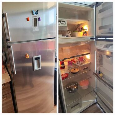 2 əl soyuducular: Б/у 2 двери Siemens Холодильник Продажа, цвет - Серый