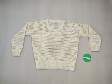 Bluzki: Sweter, 4XL (EU 48), wzór - Jednolity kolor, kolor - Mleczny