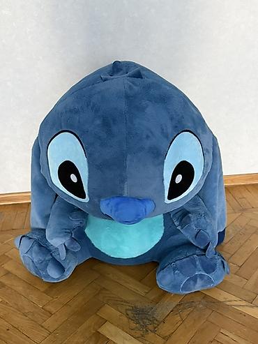 masinlar oyuncaq: Böyük ölçülü “Stitch” plyuş oyuncağı - Rəng: tünd mavi, açıq mavi — 2