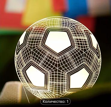 3d şəkillər: Futbol mövzulu 3D LED masa lampası - Futbol topu formasında 3D optik — 2