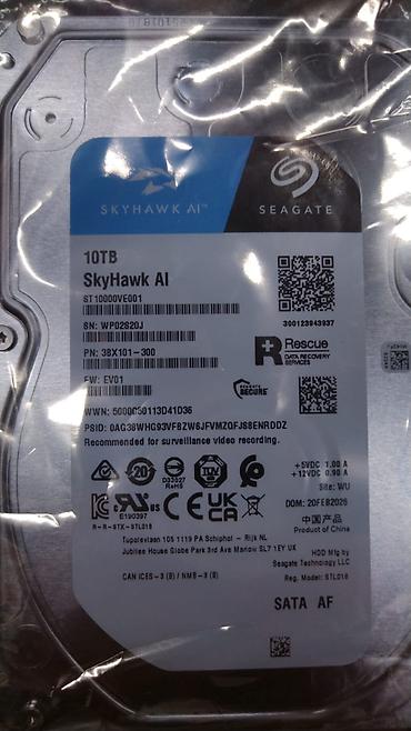 sam diskler: 💾 Seagate SkyHawk AI 10TB – Təzə / Upakovkada Video müşahidə — 2